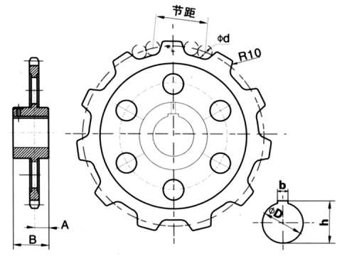 NE提升機(jī)鏈輪圖紙